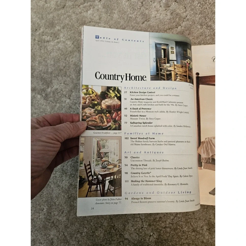 Vintage April 1994 Country Home‎ Magazine